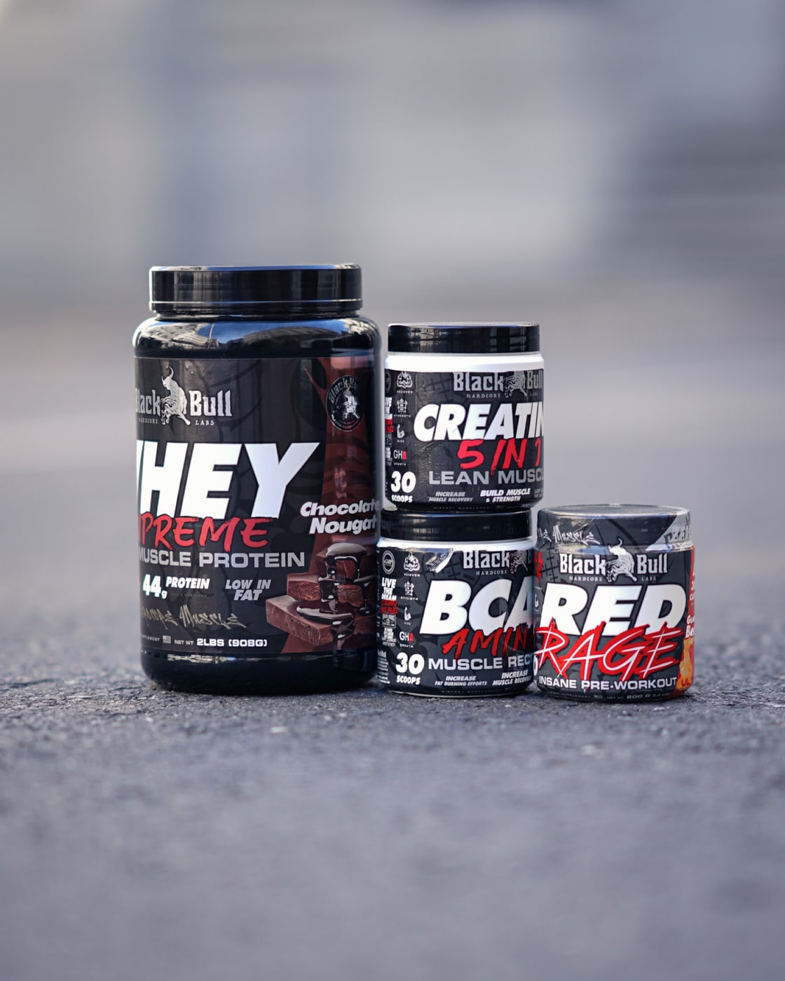 Sports nutrition supplement range photographed on location by Picha Media